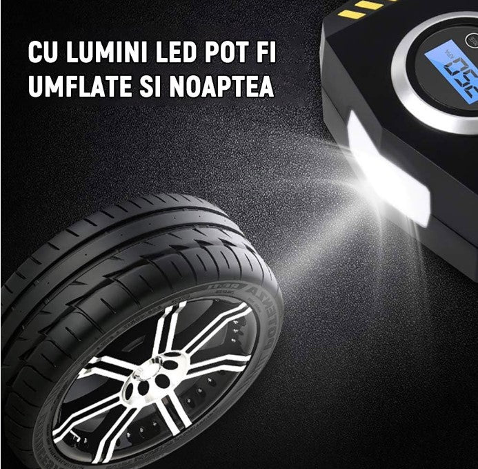 Автомобилен компресор с фенерче и електронен дисплей | AutoMax