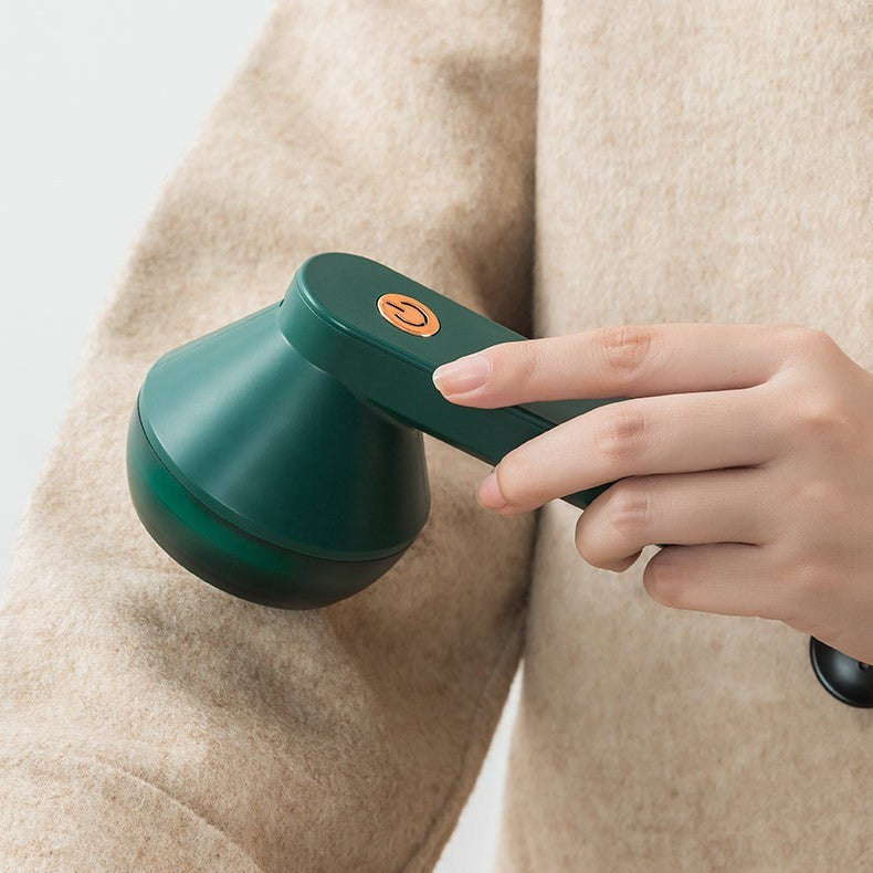 Aparat Pentru Curatat Scame, Par Si Praf, Vivimall, Pentru Diferite Tipuri De Material, Cu Lame Din Otel Inoxidabil, Incarcare Prin USB Type-C, Cu Perie De Curatare si Cablu USB Incluse, Verde, 135 x 75 mm - vivimall.ro