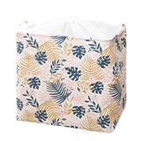 Кош за съхранение на пране, Сгъваем кош за дрехи за съхранение на играчки, Дрехи, Кош за мръсни дрехи с връзки, Бял