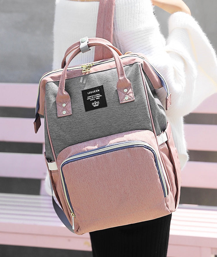 Раница за майки, сиво-розова | MommyBag 4