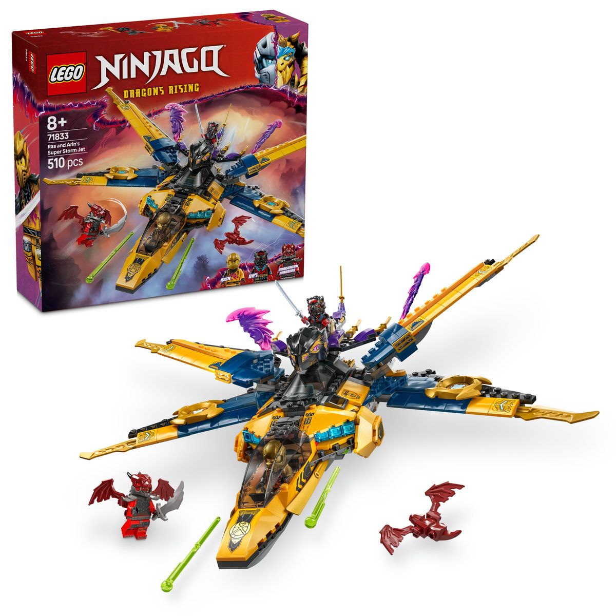 LEGO NINJAGO SUPERAVIONUL CU REACTIE AL LUI RAS SI ARIN 71833