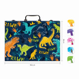 HAPPI HOBBI ART CASE SET DE DESEN DELUXE CU 100 DE ACCESORII DINOZAUR