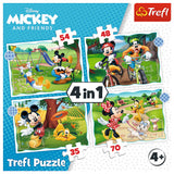 PUZZLE TREFL 4IN1 MICKEY MOUSE ZIUA DEOSEBITA