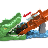 HOT WHEELS MONSTER TRUCK SET DE JOACA PROVOCAREA CROCODILULUI CU MASINUTA MEGA WREX