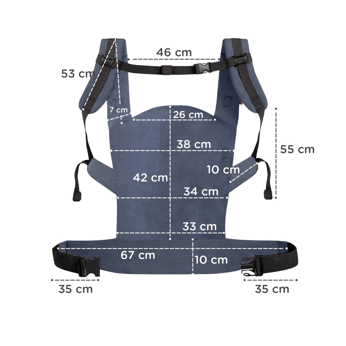 MARSUPIU ERGONOMIC KINDERKRAFT NINO, PANA LA 20 KG, CONFETTI DENIM