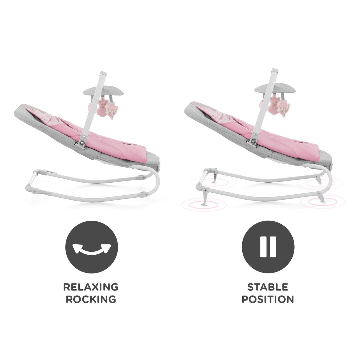 SEZLONG 3 IN 1, KINDERKRAFT FELIO 2, PEONY ROSE