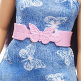 BARBIE FASHIONISTAS PAPUSA BARBIE CU PARUL MOV SI ROCHITA CU FLUTURASI