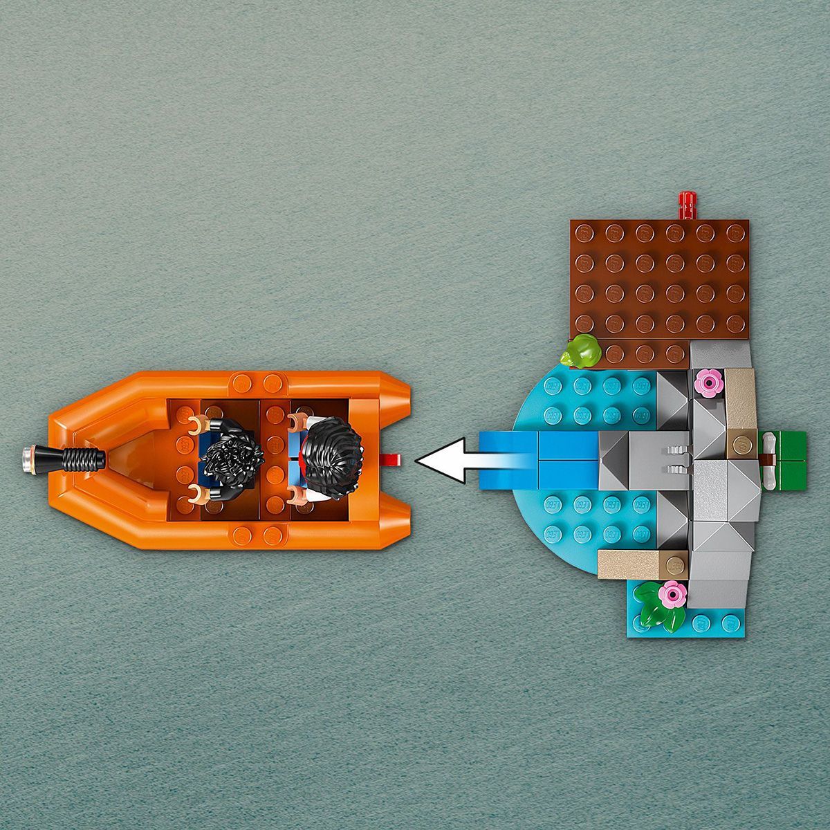 LEGO JURASSIC WORLD RENASTEREA EVADARE PE RAU DIN CALEA UNUI T REX 76975