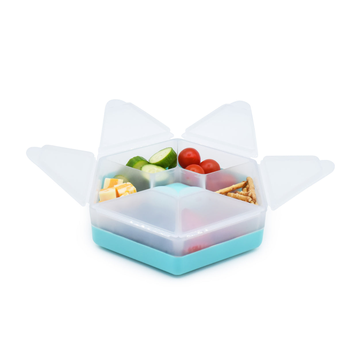 CUTIE SNACK HEXAGON SNACKLE 6 COMPARTMENTE, MELII, BLUE