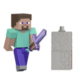 MINECRAFT CRAFT A BLOCK FIGURINA STEVE 8CM