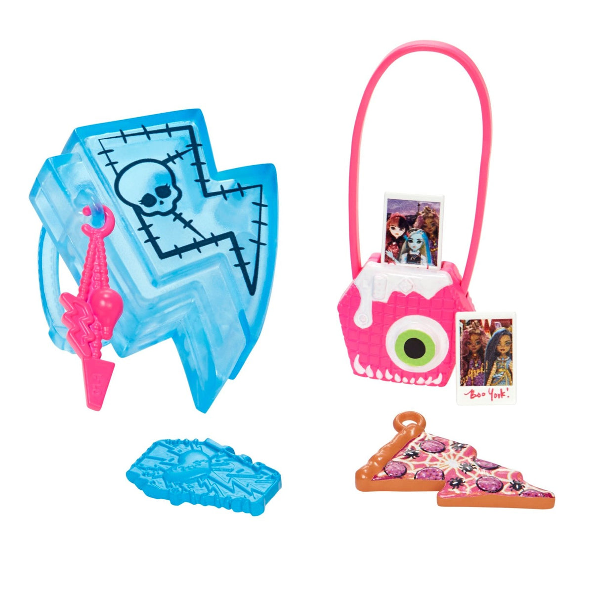 MONSTER HIGH PAPUSA FRANKIE STEIN CU ANIMALUT SI ACCESORII