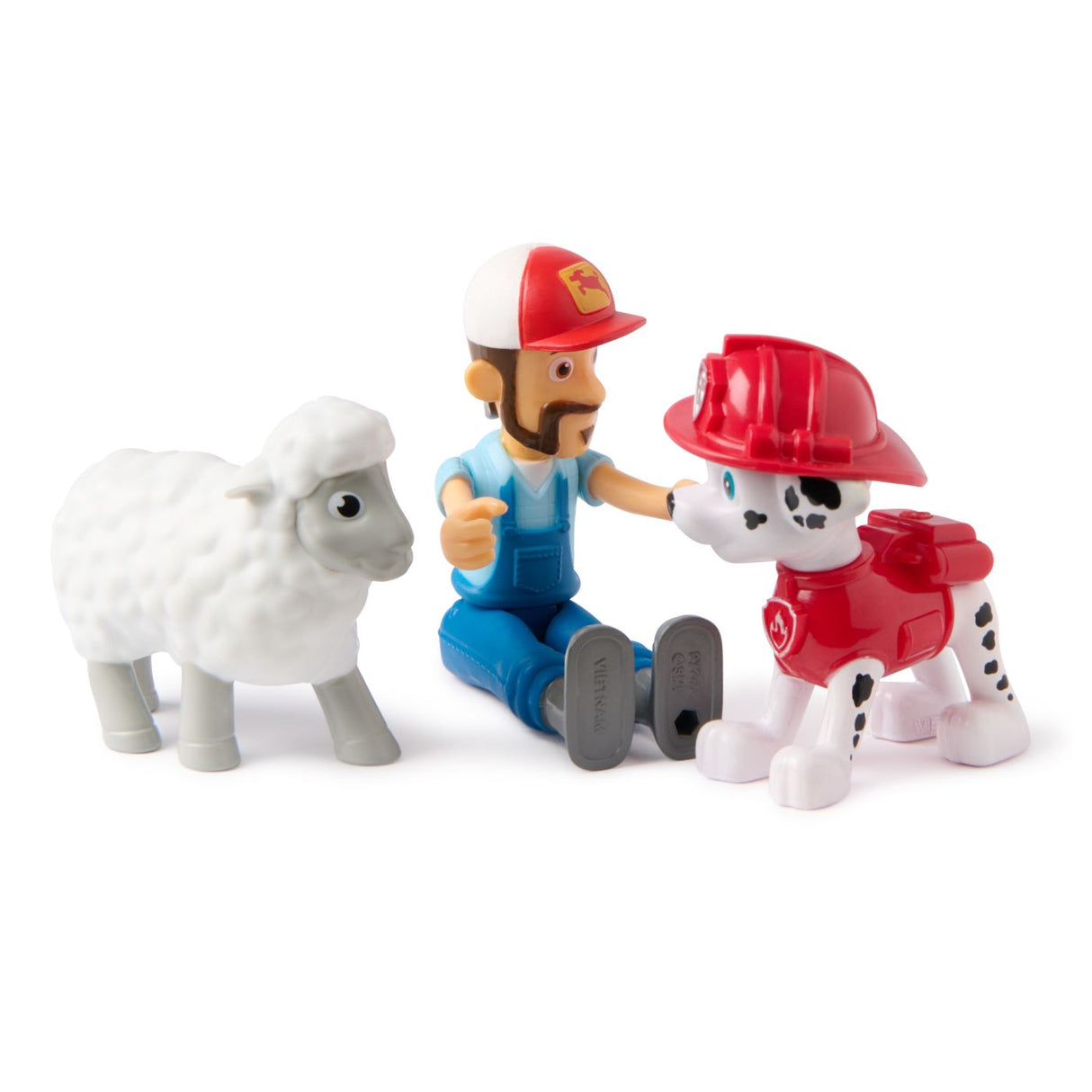 PATRULA CATELUSILOR SET 3 FIGURINE MARSHALL SI FERMIERUL AL