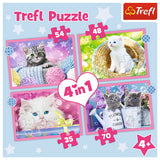PUZZLE TREFL 4IN1 PISICUTELE DRAGALASE