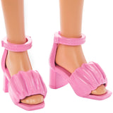 PAPUSA BARBIE FASHIONISTA BRUNETA CU ROCHIE MOV