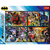 PUZZLE TREFL 4X250 BATMAN DC BATMAN IN ACTIUNE