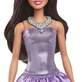 BARBIE FASHIONISTAS PAPUSA BARBIE BRUNETA CU ROCHIE MOV SI COLIER