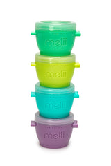 SET 4 RECIPIENTE PLASTIC SNAP&GO, MELII, 118 ML