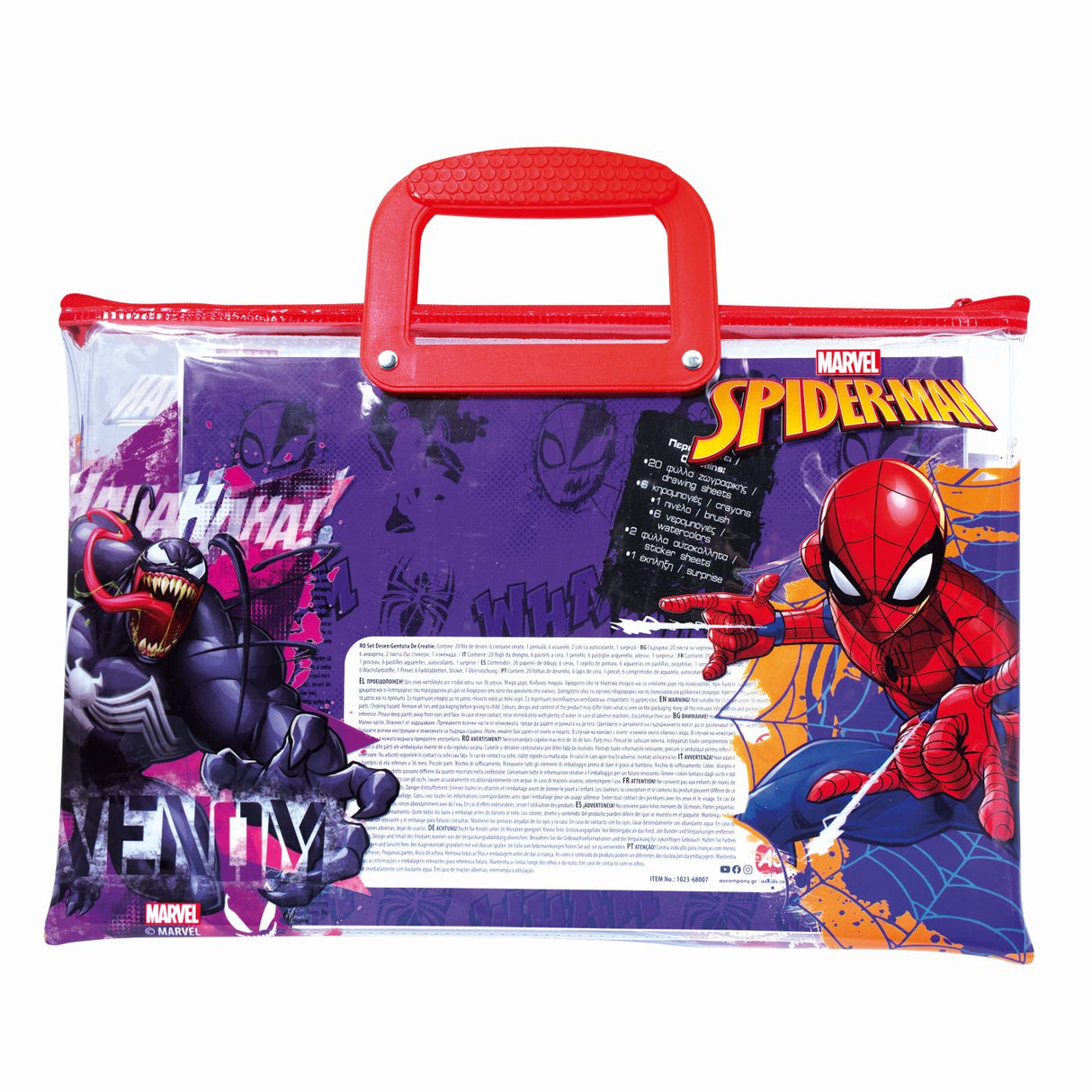 SET DE PICTURA GEANTA TRANSPARENTA SPIDER MAN EVERGREEN