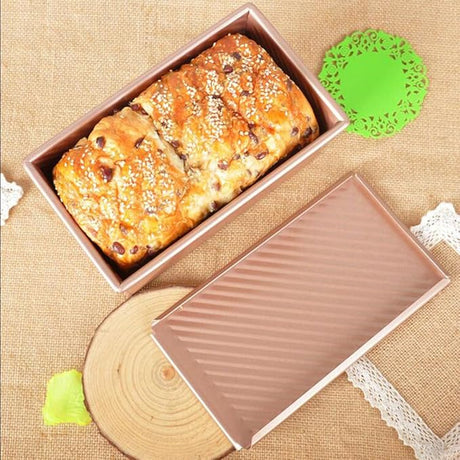 Cutie pâine toast 450g cu capac Rose Gold | FreshBox