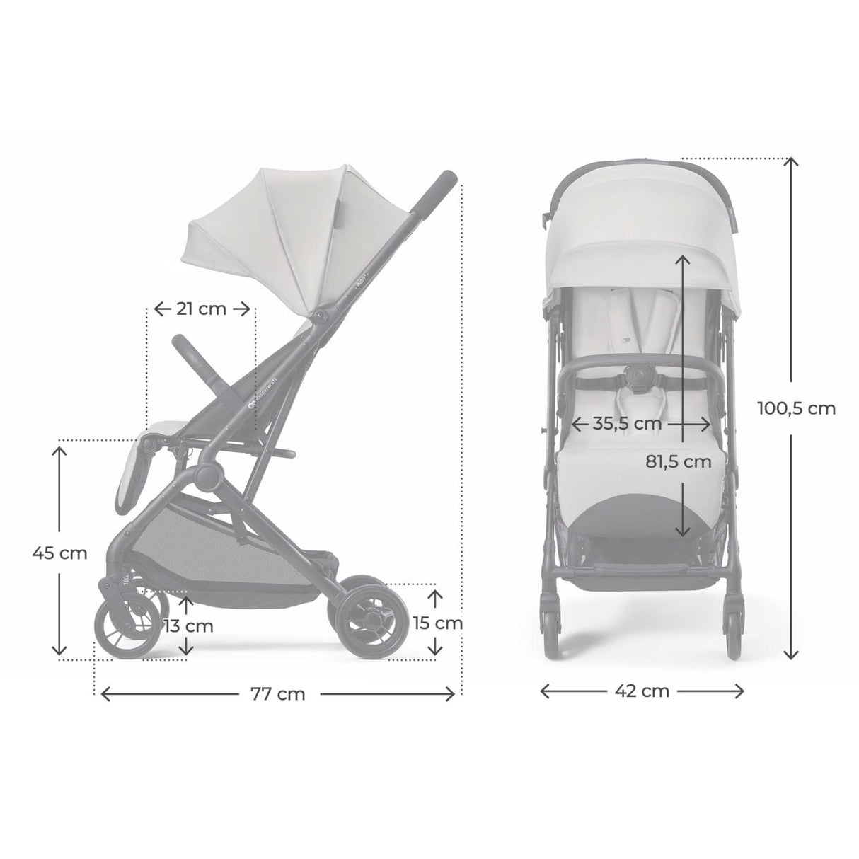 CARUCIOR SPORT KINDERKRAFT INDY3, URBAN GREY