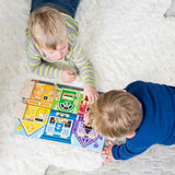 MELISSA AND DOUG SET DE INVATARE PLACA CU ZAVOARE DIN LEMN