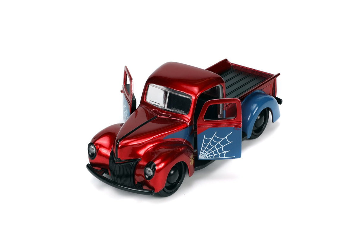 JADA MARVEL SET MASINUTA METALICA FORD PICK UP SCARA 1:32 SI FIGURINA METALICA SPIDER MAN