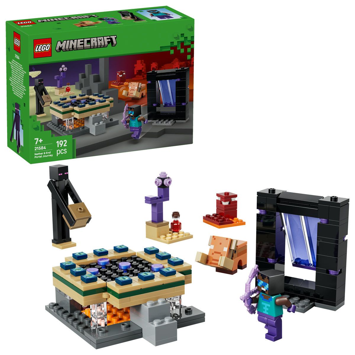 LEGO MINECRAFT CALATORIE PRIN PORTALURILE NETHER SI END 21584