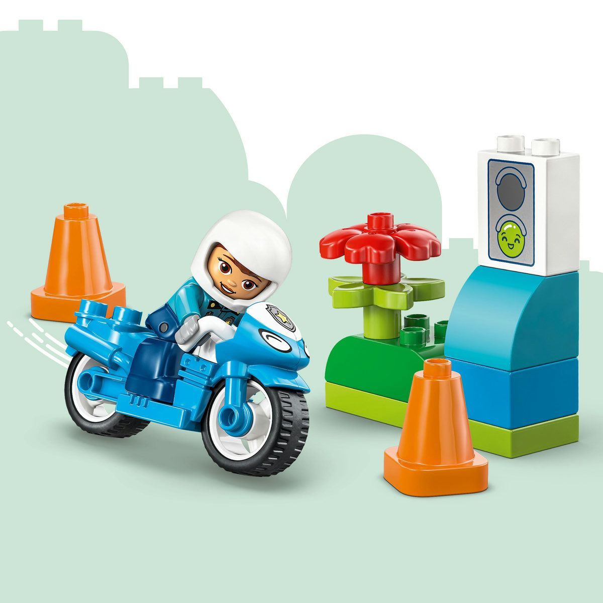 LEGO DUPLO MOTOCICLETA ALBASTRA DE POLITIE 10471