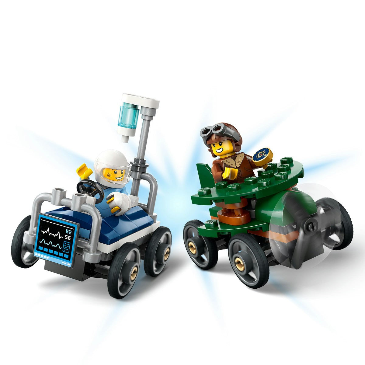 LEGO CITY PACHET DE CURSE AVION VS. PAT DE SPITAL 60459