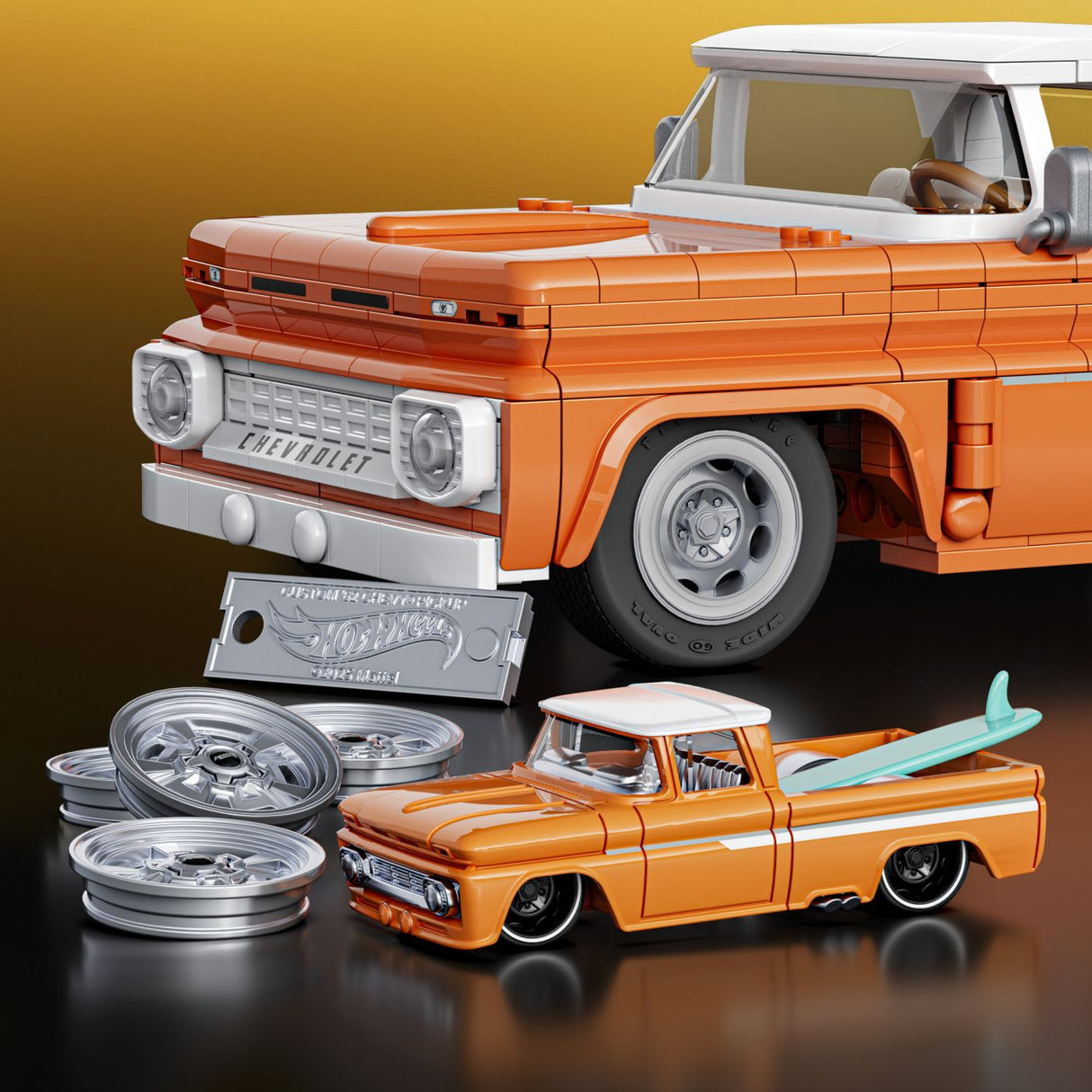 HOT WHEELS ELITE SERIES SET DE CONSTRUCTII CAMIONETA PERSONALIZATA CHEVROLET 1962