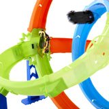 HOT WHEELS STUNT TRACKS PISTA CICLON DE LANSAREA RAPIDA CU MASINUTA INCLUSA