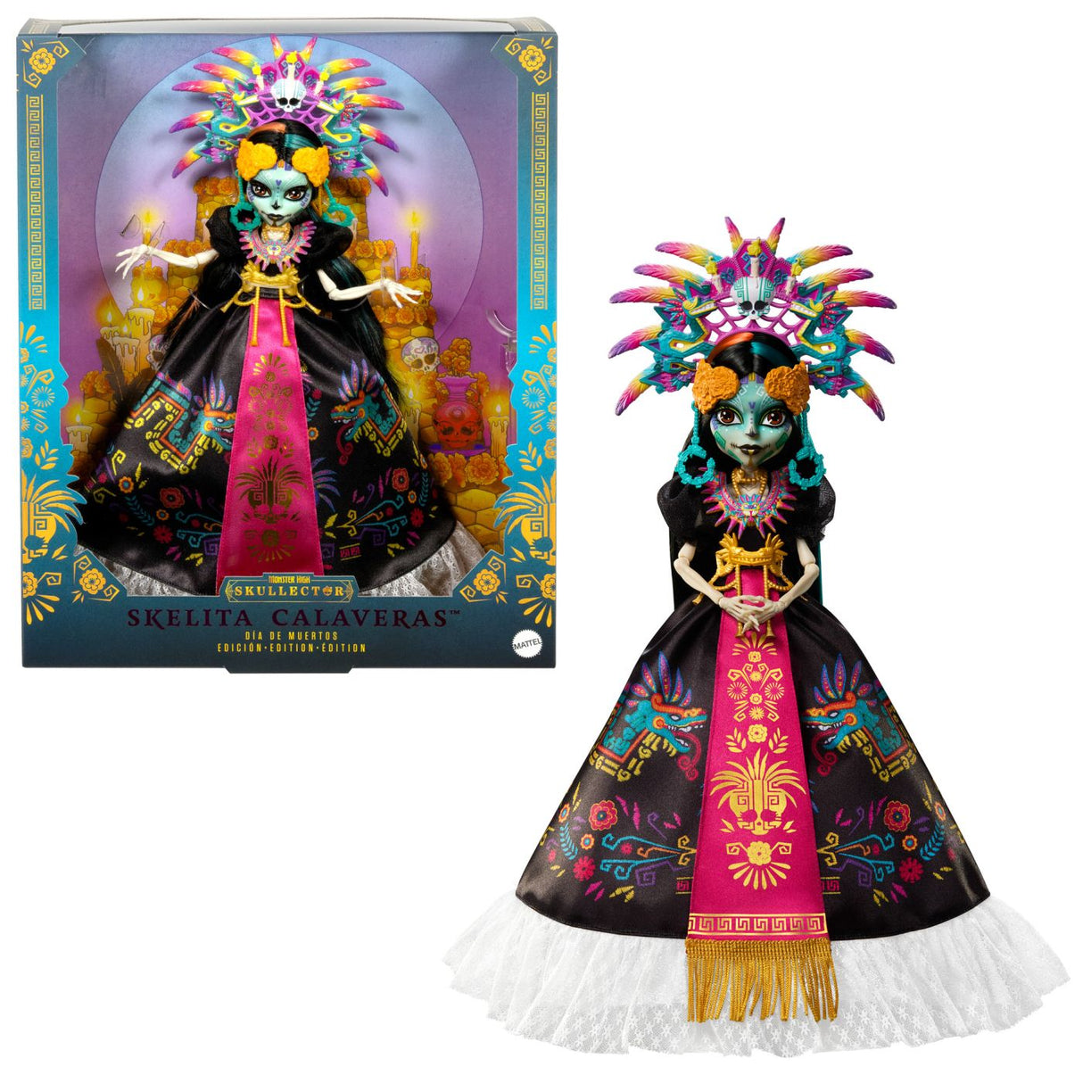 MONSTER HIGH SKULLECTOR PAPUSA SKELITA CALAVERAS EDITIA DIA DE MUERTOS