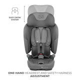 SCAUN AUTO KINDERKRAFT FIX2GO 76-150 CM, GREY