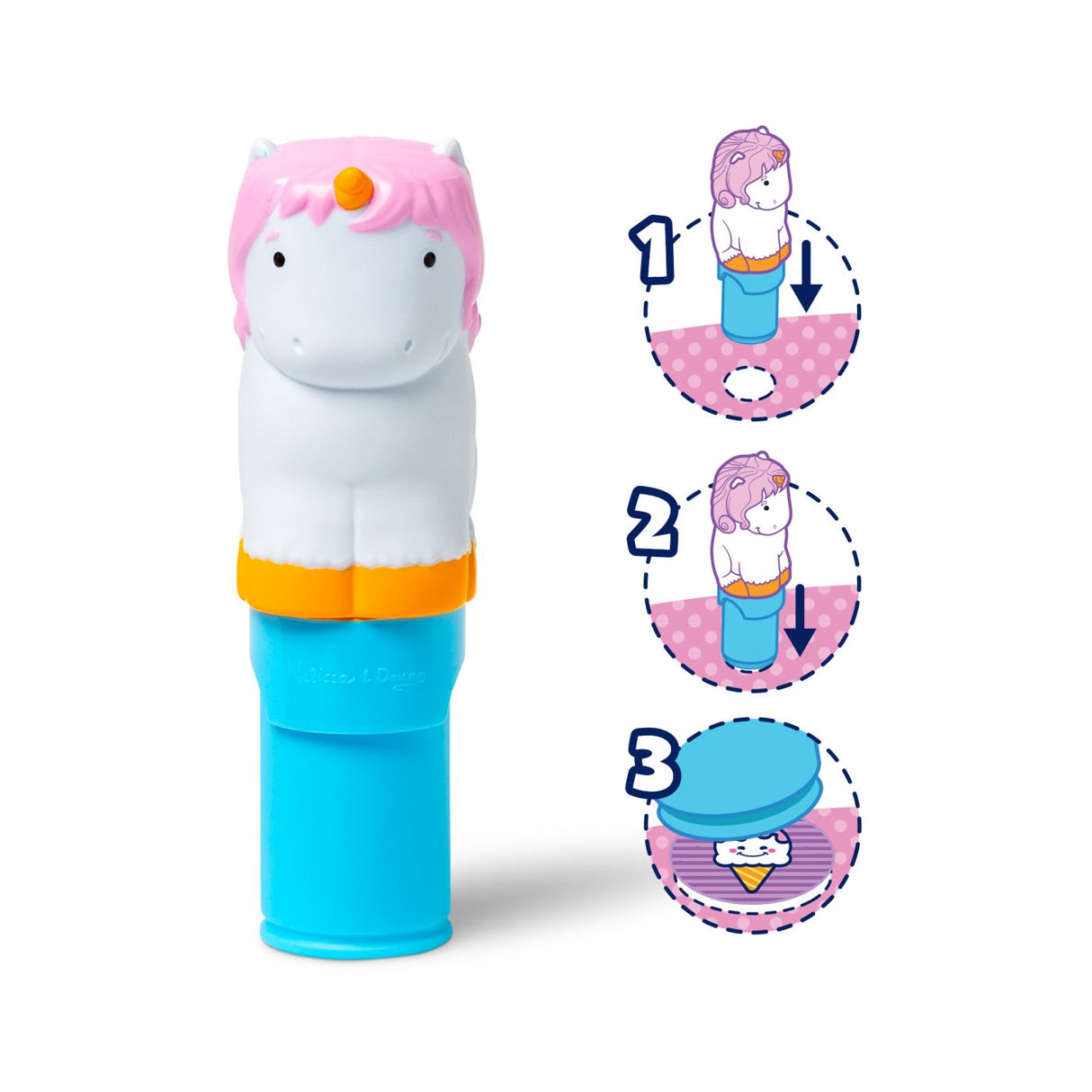 MELISSA AND DOUG STICKER WOW SET DE JOACA AUTOCOLANTE SI STAMPILA REINCARCABILA UNICORN