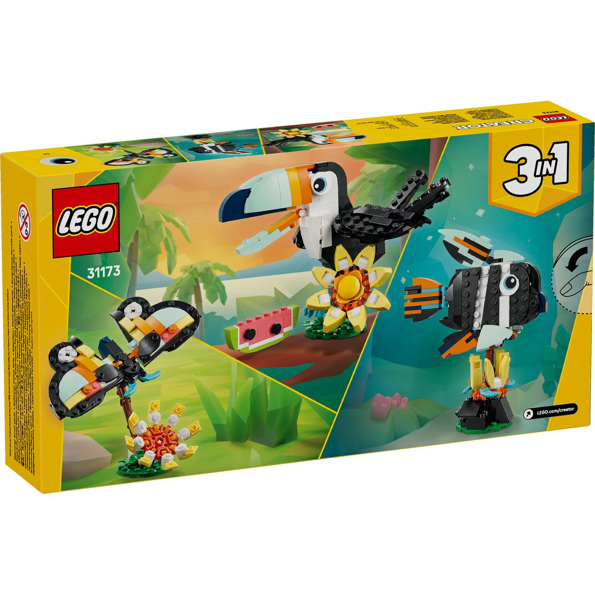 LEGO CREATOR ANIMALE SALBATICE TUCAN TROPICAL 31173