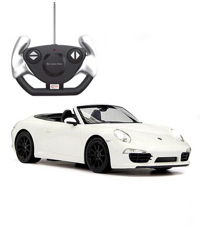 MASINA CU TELECOMANDA PORSCHE CARRERA S ALB CU SCARA 1 LA 12