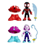SPIDEY SI PRIETENII LUI UIMITORI MARVEL WATER WEBS SET 2 FIGURINE GHOST SPIDER SI PIRATE SPIN CU ACCESORII