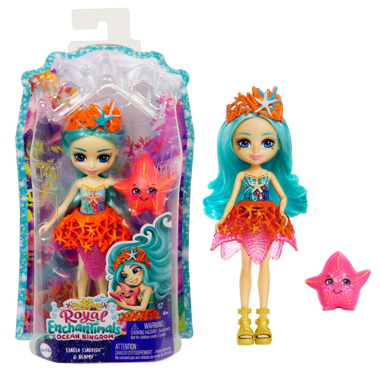 ENCHANTIMALS PAPUSI SI ANIMALUTE STARIA STARFISH SI BEAMY