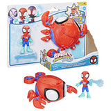 SPIDEY SI PRIETENII LUI UIMITORI MARVEL SET FIGURINA 7.6CM SI SUBMARINUL CRAB PAIANJEN