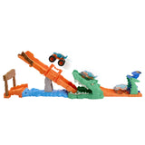 HOT WHEELS MONSTER TRUCK SET DE JOACA PROVOCAREA CROCODILULUI CU MASINUTA MEGA WREX