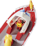 POMPIERUL SAM BARCA DE SALVARE TITAN CU FIGURINA SAM SI ACCESORII