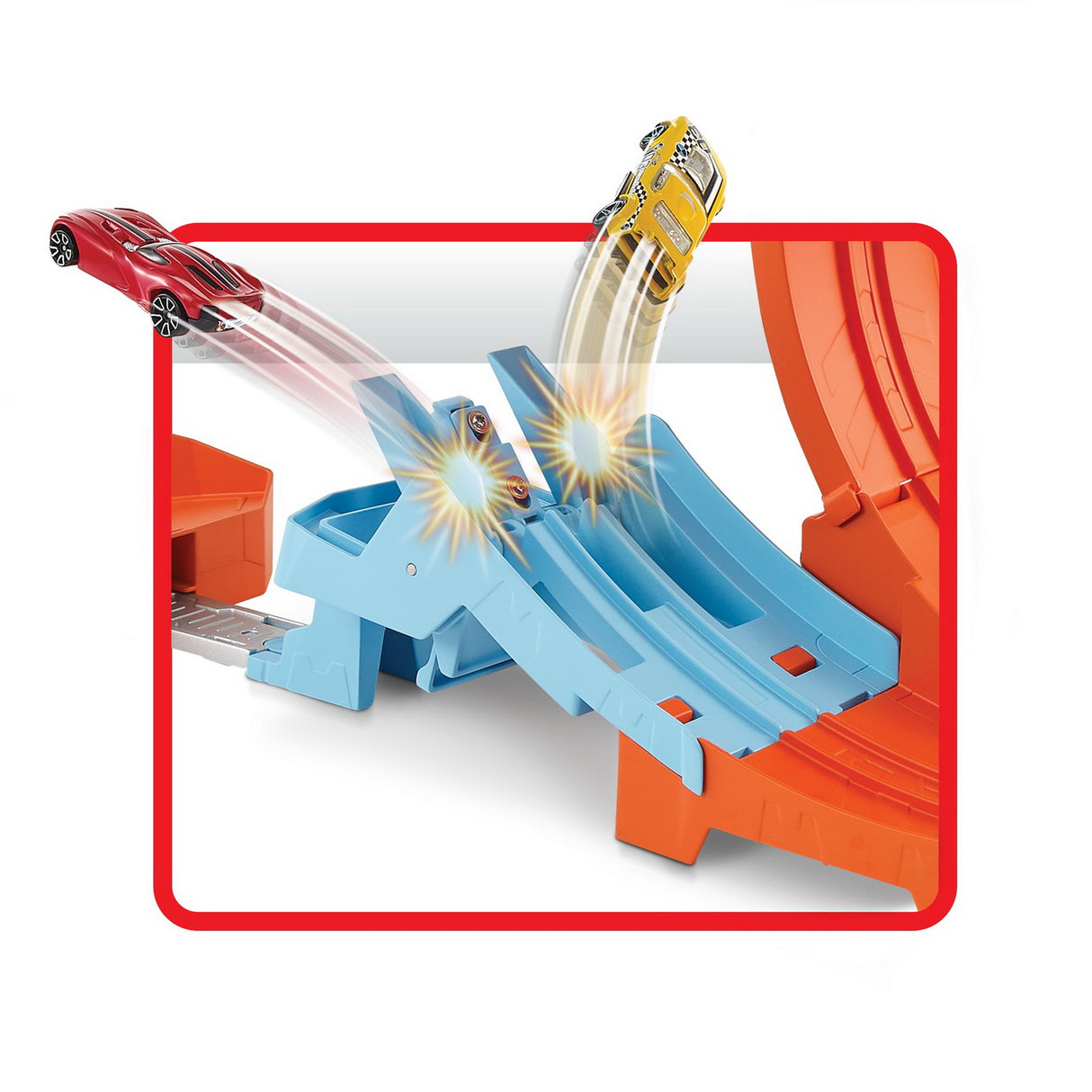 HOT WHEELS CIRCUIT RAPID CU LANSATOR PENTRU CASCADORII SI MASINUTA EXCLUSIVA