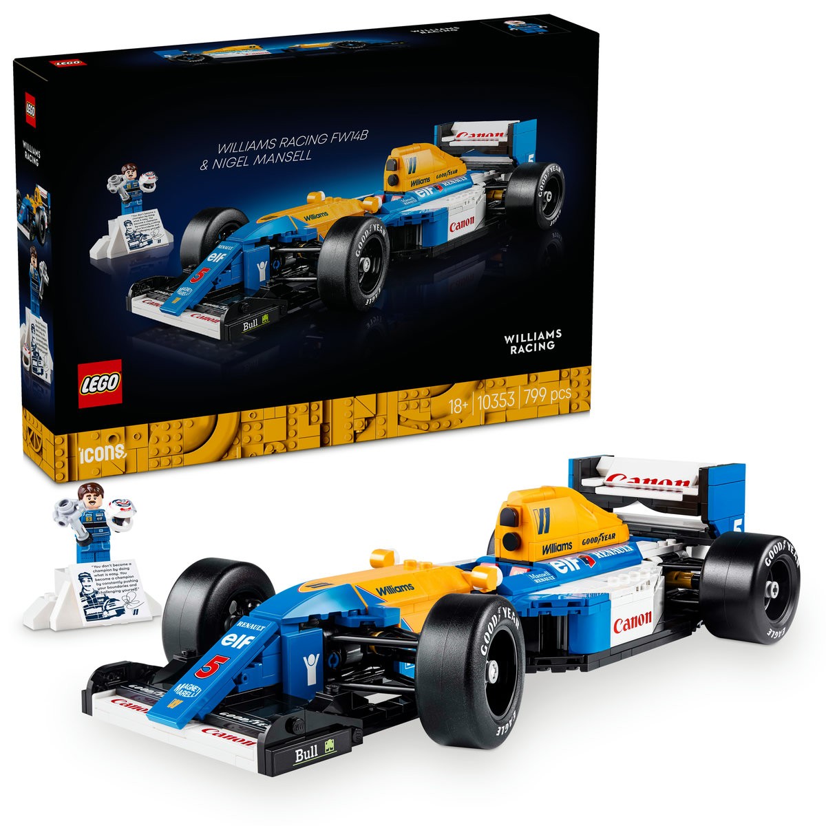 LEGO ICONS WILLIAMS RACING FW14B SI NIGEL MANSELL 10353