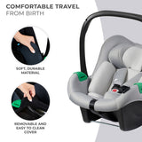 SCOICA AUTO KINDERKRAFT MINK PRO I-SIZE 40-75 CM + BAZA ZESTAW GREY