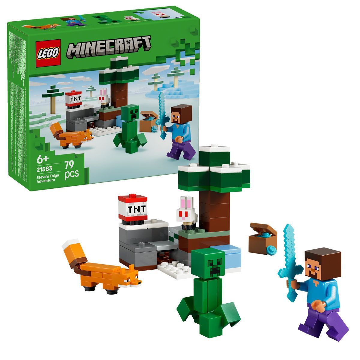 LEGO MINECRAFT AVENTURA DIN TAIGA A LUI STEVE 21583