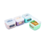 SET 4 RECIPIENTE SILICON SNAP&GO CUBES, MELII, 4*118 ML