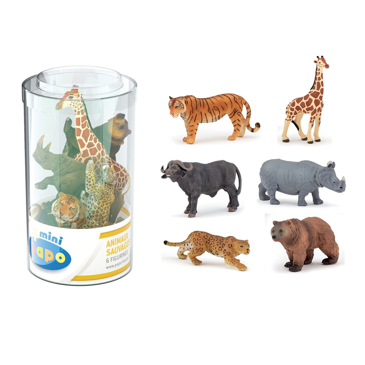 PAPO FIGURINA SET 6 MINIANIMALE SALBATICE