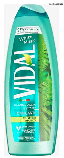 Gel de dus tonifiant White Musk Vidal 500ml - Revigorare instantanee