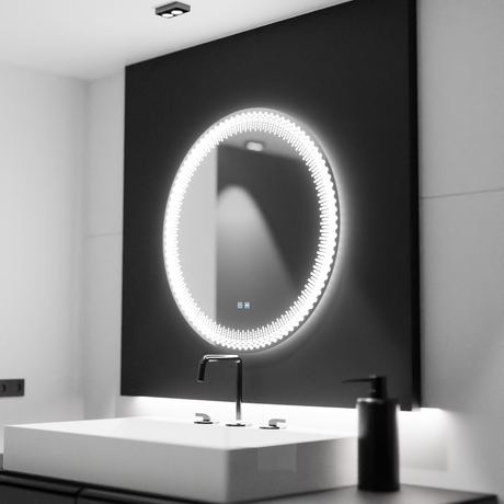 Oglinda Led Rotunda 70Cm, Stellaire Touch, Sistem Dezaburire - vivimall.ro