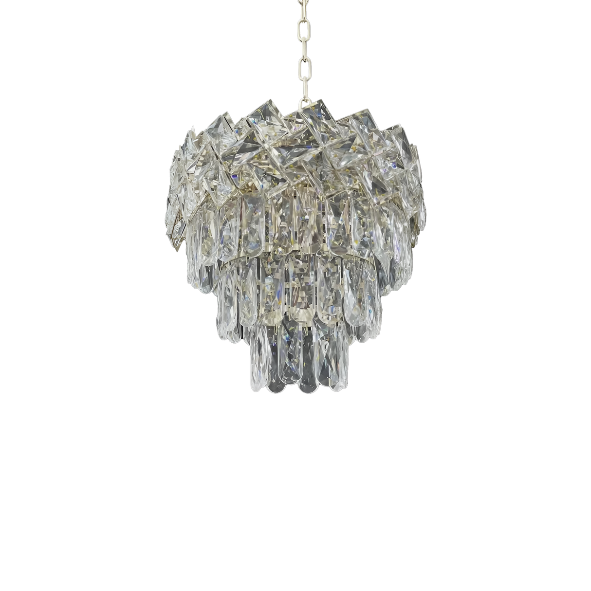 Candelabru Cristal Windsor Petito 3Xe27, Diametru 30Cm, Crom Lucios - vivimall.ro